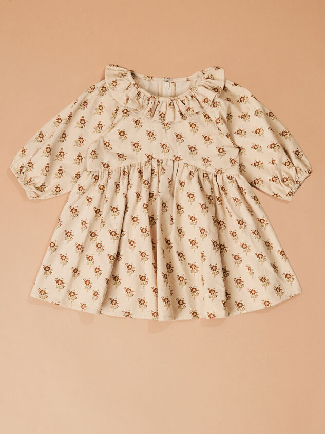 Anne Floral Corduroy Dress and Bloomer Set Detail 3 - TULLABEE
