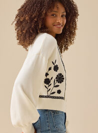 Ryan Embroidered Cardigan Detail 4 - TULLABEE