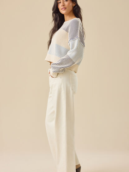 Sloane Ribbed Striped Sweater - TULLABEE