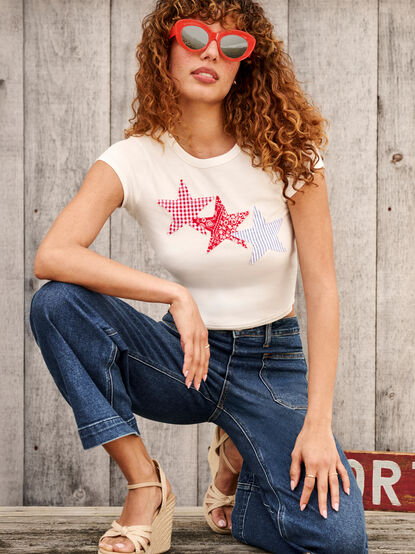 Star Patchwork Tee - TULLABEE