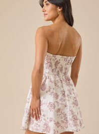 Louie Jacquard Floral Mini Dress Detail 6 - TULLABEE