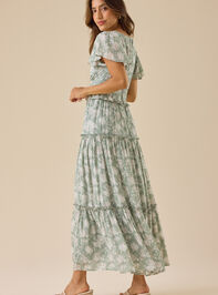 Brigitte Floral Maxi Dress Detail 4 - TULLABEE