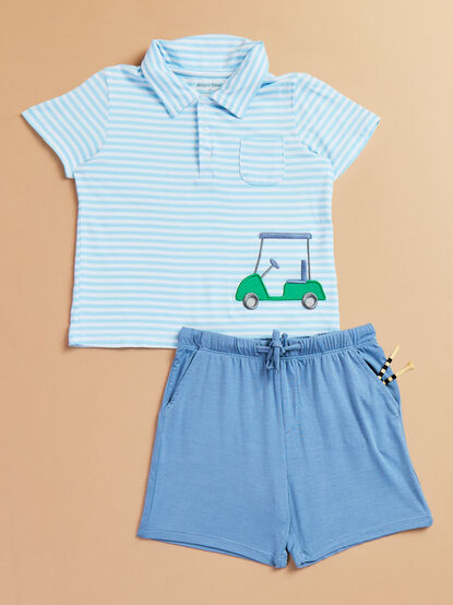 Ready To Golf Collared Shirt and Short Set - TULLABEE
