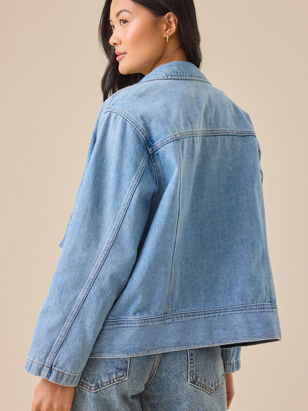 Lucia Denim Jacket Detail 6 - TULLABEE