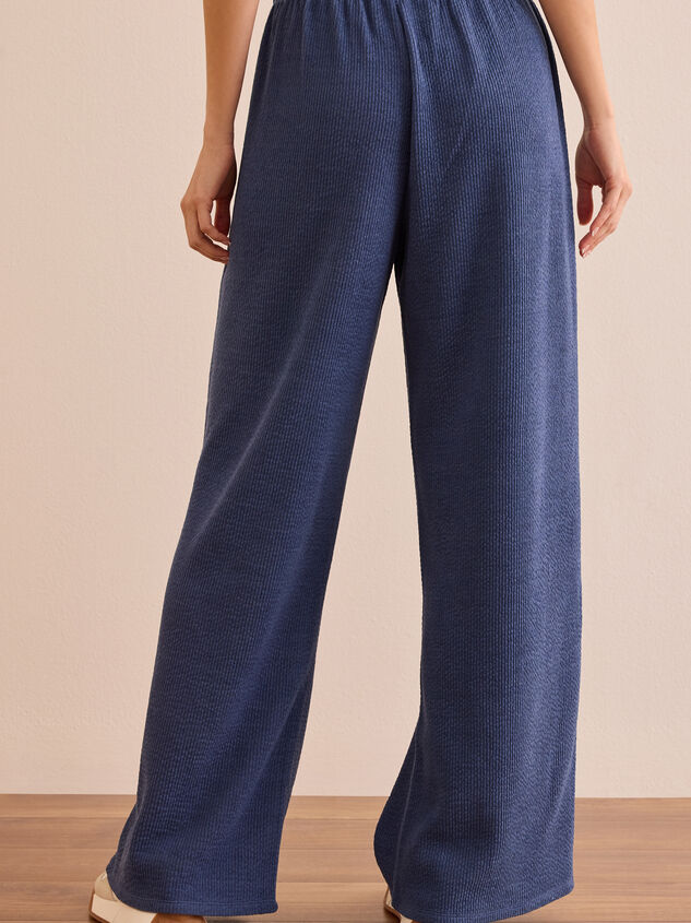 Balanced Ease Ribbed Wide Leg Pants Detail 5 - TULLABEE