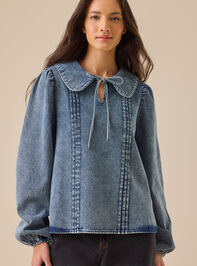 Paige Denim Collared Top Detail 4 - TULLABEE