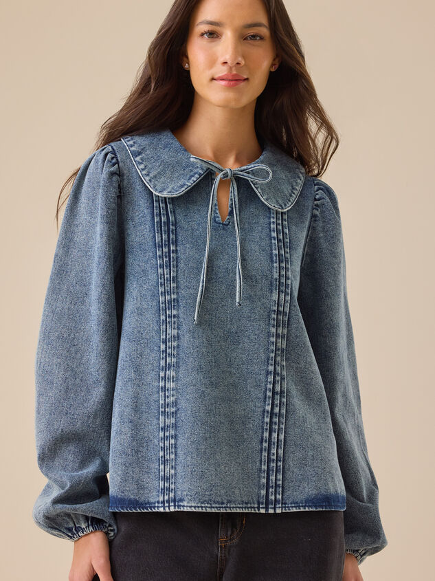 Paige Denim Collared Top Detail 4 - TULLABEE
