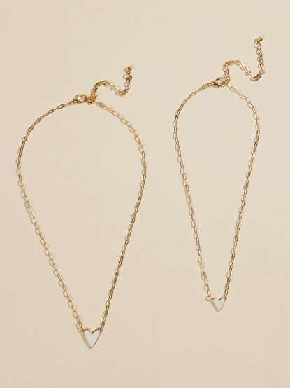 Mama & Mini Heart Chain Necklace Set - TULLABEE