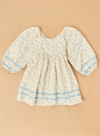 Ella Velvet Trim Floral Mini Dress - TULLABEE