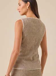 Lucy Lace Trim Button-Up Vest Detail 5 - TULLABEE