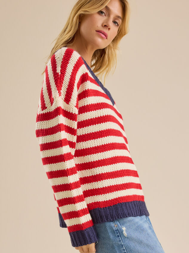 Katherine Striped Sweater Detail 4 - TULLABEE