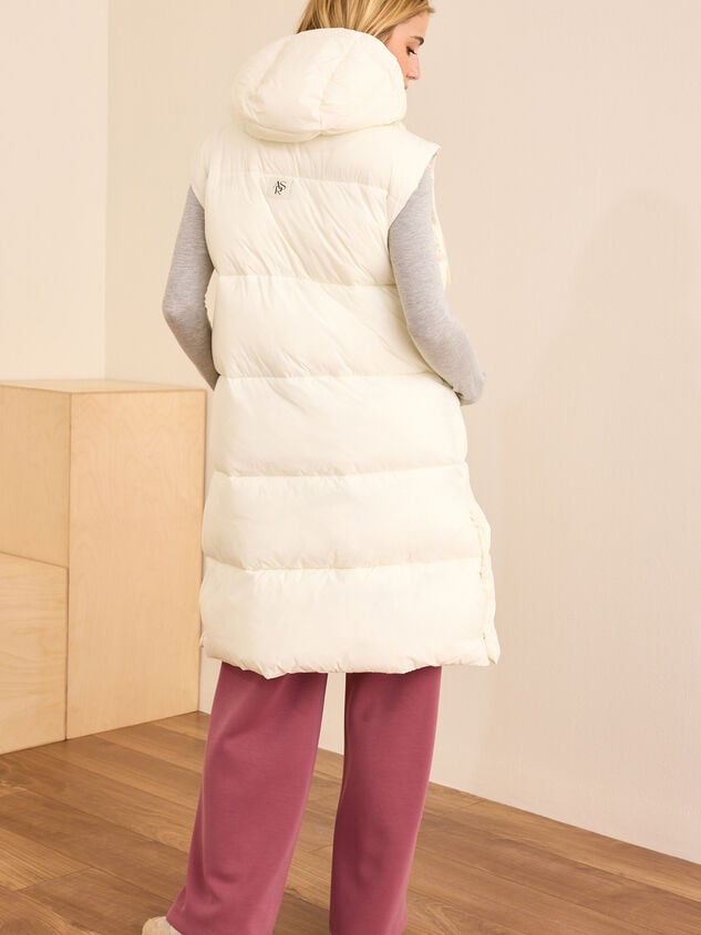 Longline Puffer Vest Detail 4 - TULLABEE