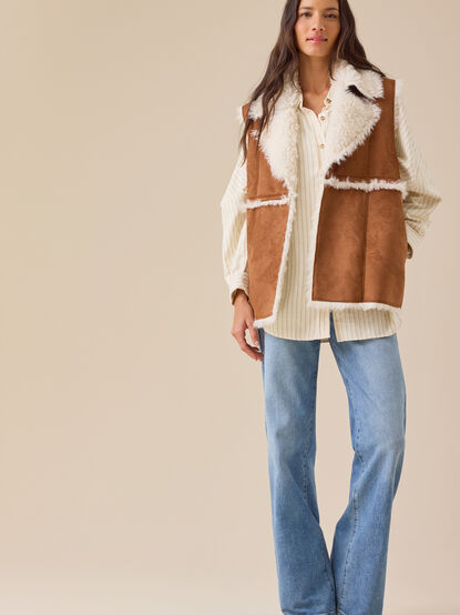 Carter Suede Fur Vest - TULLABEE