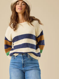 Aria Striped Pullover Detail 3 - TULLABEE