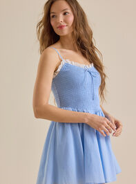 Daniella Lace Trim Mini Dress Detail 4 - TULLABEE