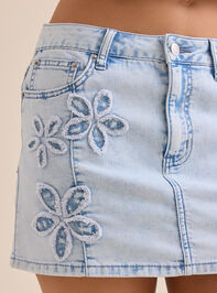 Tess Denim Mini Skirt Detail 2 - TULLABEE