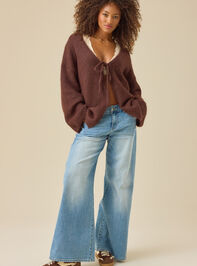 Charlotte Boxy Tie-Front Sweater Detail 2 - TULLABEE