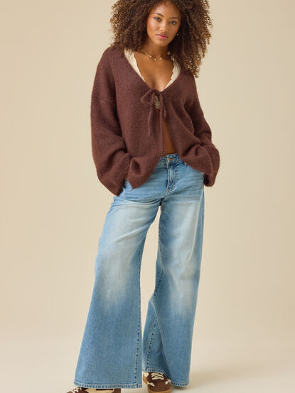 Charlotte Boxy Tie-Front Sweater - TULLABEE