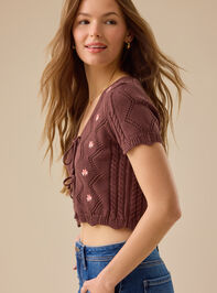 Bella Embroidered Tie Front Top Detail 4 - TULLABEE
