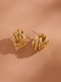Triple Twist Door Knocker Earring - TULLABEE