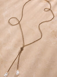 Beaded Wrap Baroque Pearl Necklace Detail 2 - TULLABEE