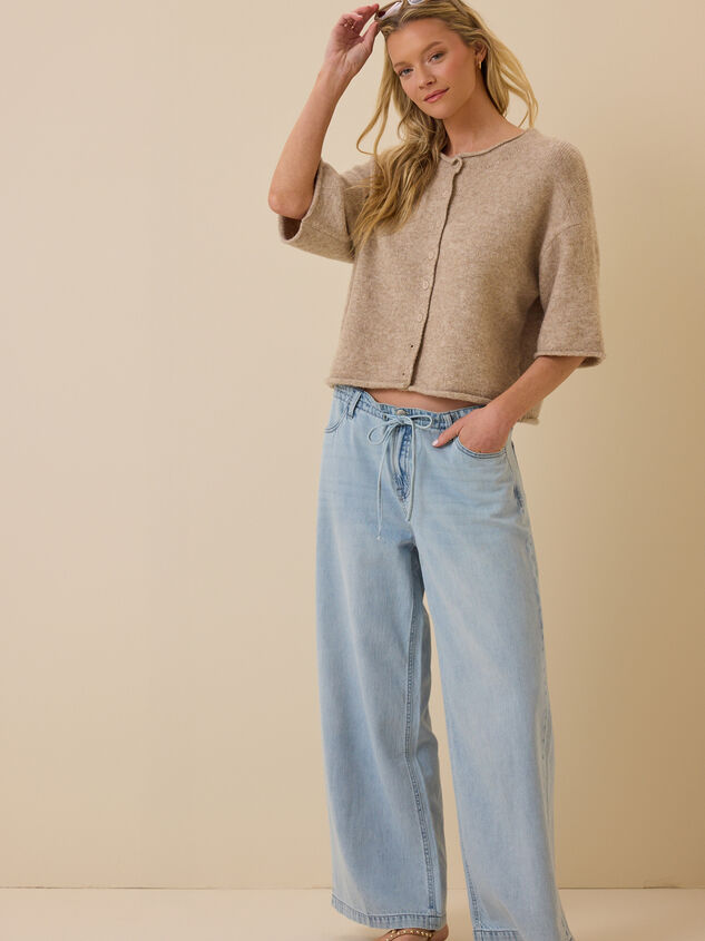 Eloise Roll Neck Cardigan Detail 3 - TULLABEE