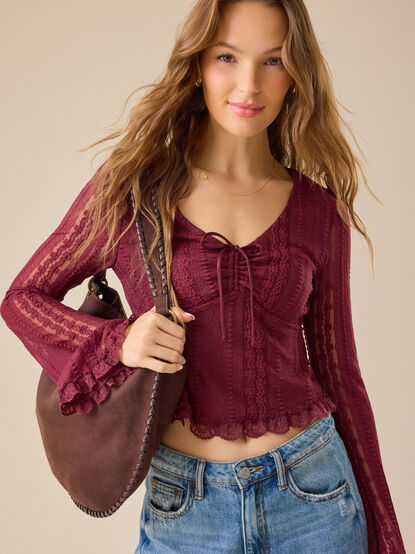 Boston Bell Sleeve Lace Top - TULLABEE