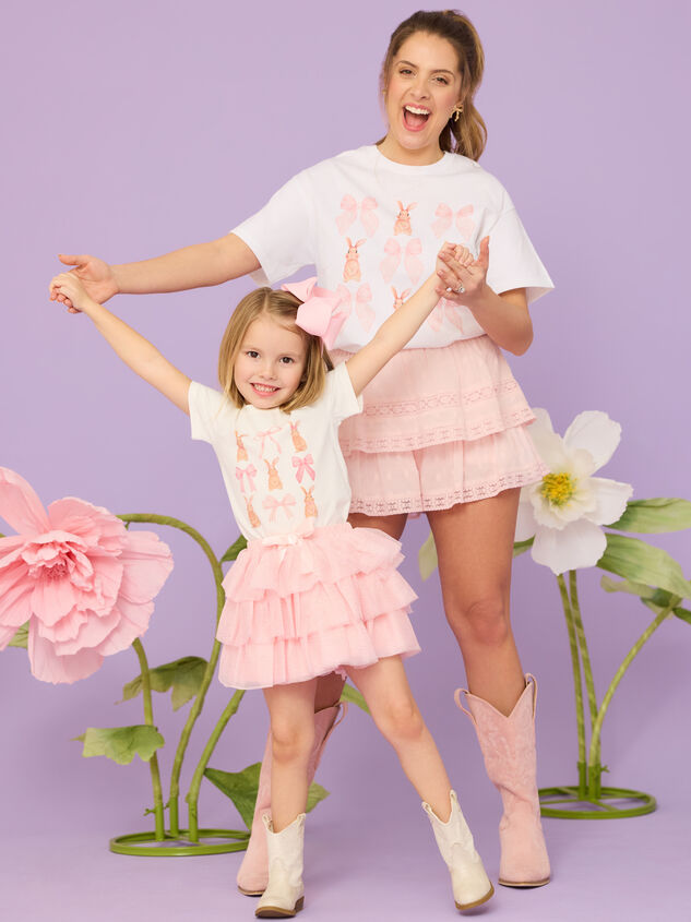Bunny Bow Graphic Tee Detail 4 - TULLABEE
