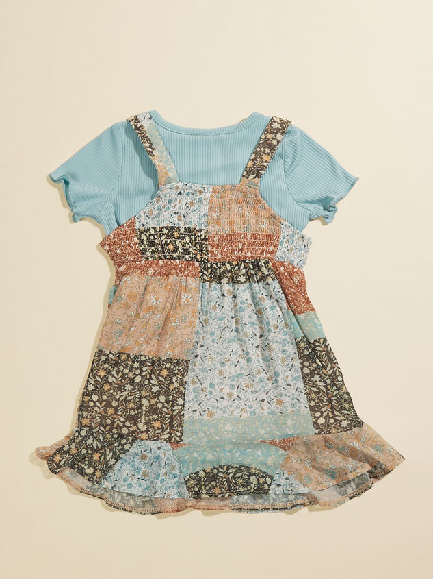 Camila Floral Patchwork Dress and Top Set Detail 2 - TULLABEE