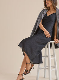 Eva Satin Midi Dress Detail 5 - TULLABEE