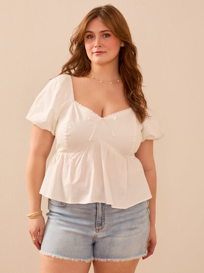 Beryl Poplin Babydoll Top - TULLABEE