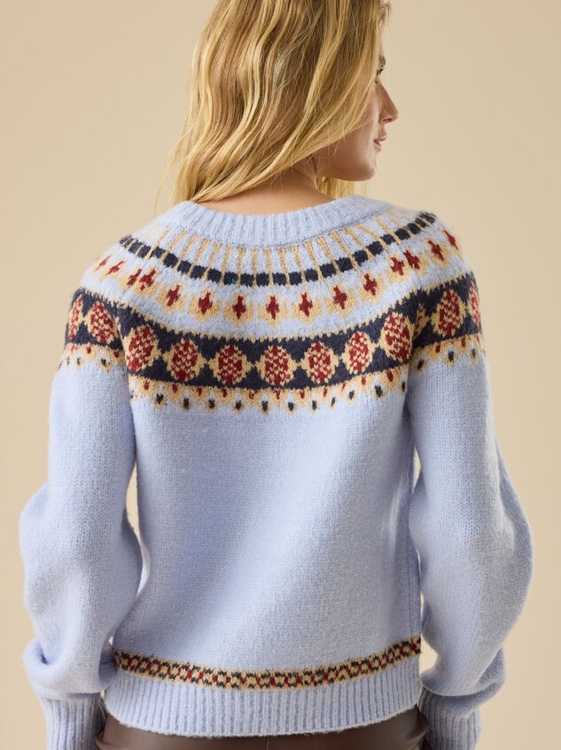 Laiken Fair Isle Cardigan Detail 4 - TULLABEE