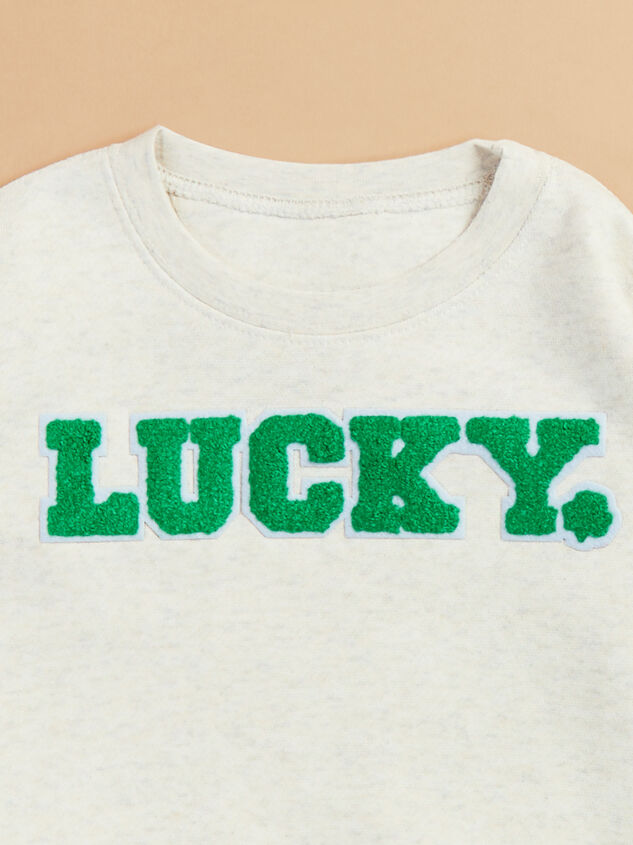 Riley Lucky Patch Sweatshirt Detail 3 - TULLABEE