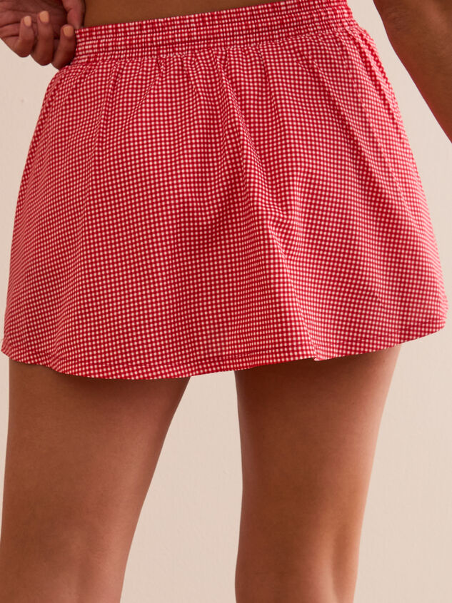 Sunny Retreat Gingham Skort Detail 5 - TULLABEE