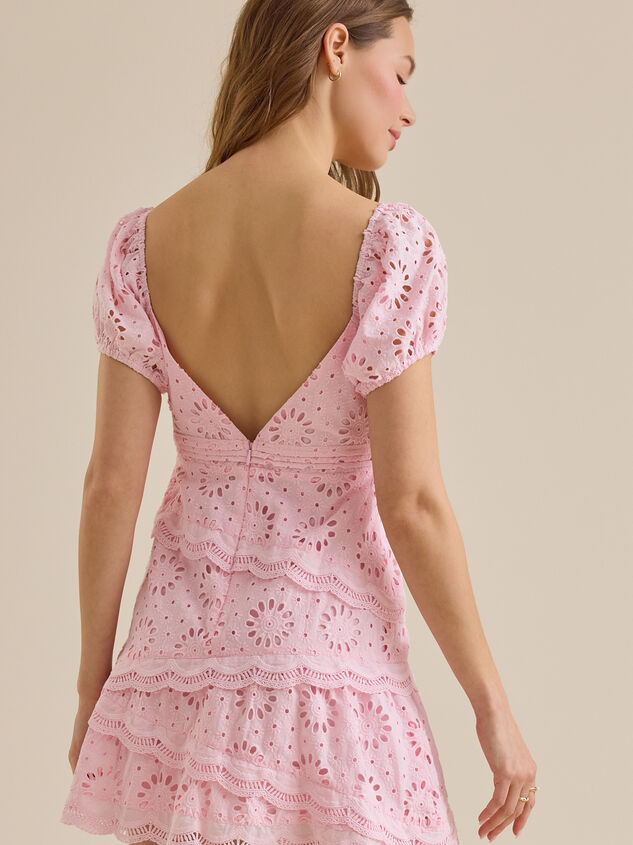 Jordyn Eyelet Mini Dress Detail 4 - TULLABEE