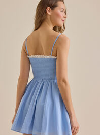 Daniella Lace Trim Mini Dress Detail 5 - TULLABEE