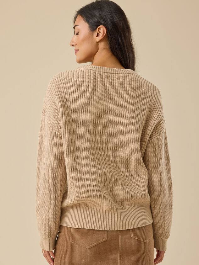 Embroidered Christmas Tree Mama Sweater Detail 4 - TULLABEE