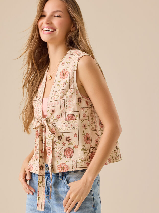 Dixie Patchwork Vest Detail 3 - TULLABEE