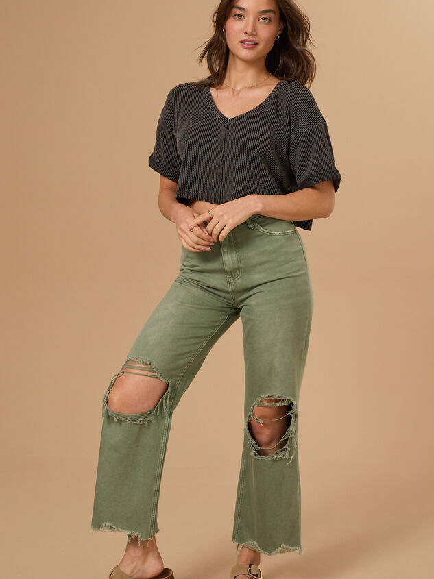Alessia Ribbed Top Detail 2 - TULLABEE
