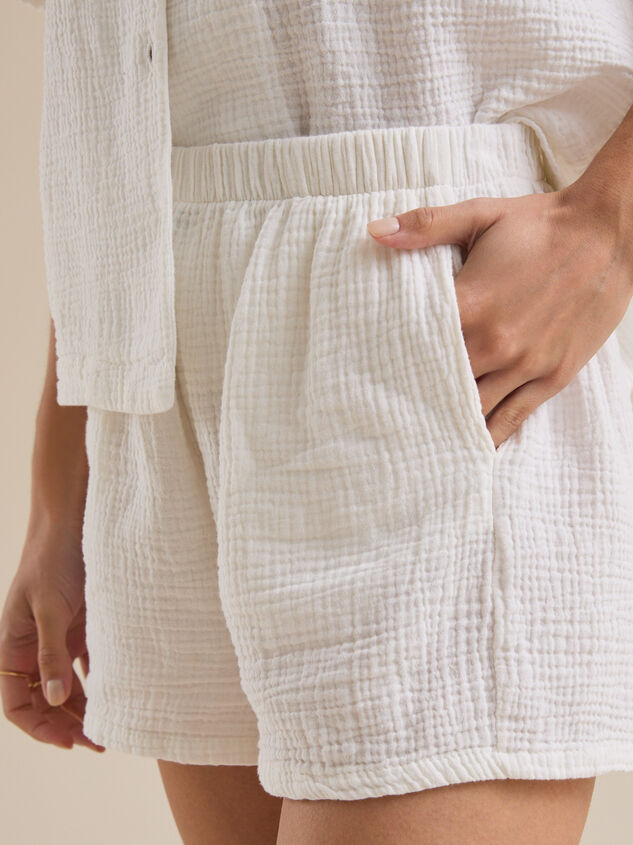 Esme Bubble Gauze Shorts Detail 3 - TULLABEE