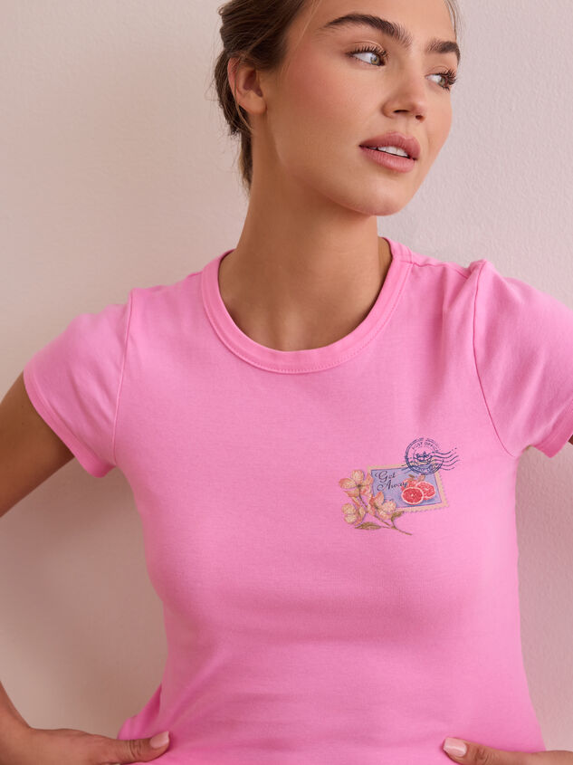 European Postcard Baby Tee Detail 3 - TULLABEE