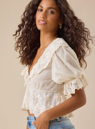 Janice Lace Ruffle Top Detail 4 - TULLABEE