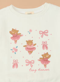 Ballerina Bears Crewneck Detail 3 - TULLABEE