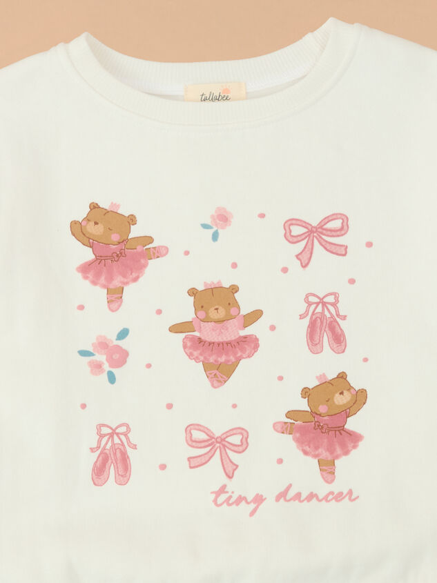 Ballerina Bears Crewneck Detail 3 - TULLABEE