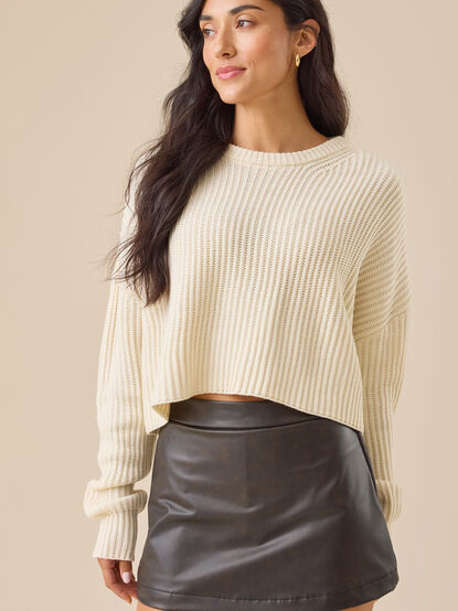 Astrid Leather Mini Skort - TULLABEE