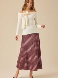 Elena Off Shoulder Bow Sweater - TULLABEE