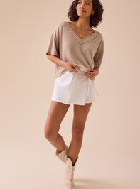 Ada Ribbed Boxy Tee Detail 2 - TULLABEE