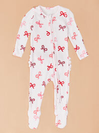 Candy Cane Cutie Ruffle Footie - TULLABEE