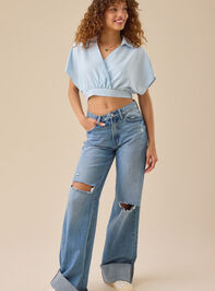 Avni Crossover Crop Top Detail 2 - TULLABEE