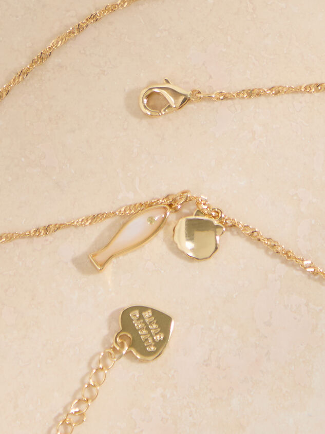 Salty Pearl Fish Cluster Necklace Detail 3 - TULLABEE